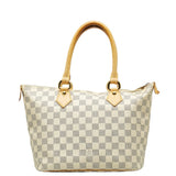 Louis Vuitton Saleya PM Tote Handbag Damier Azur White