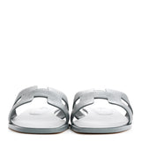 Hermes Epsom Oran Sandals 37.5 Gris Antarctique