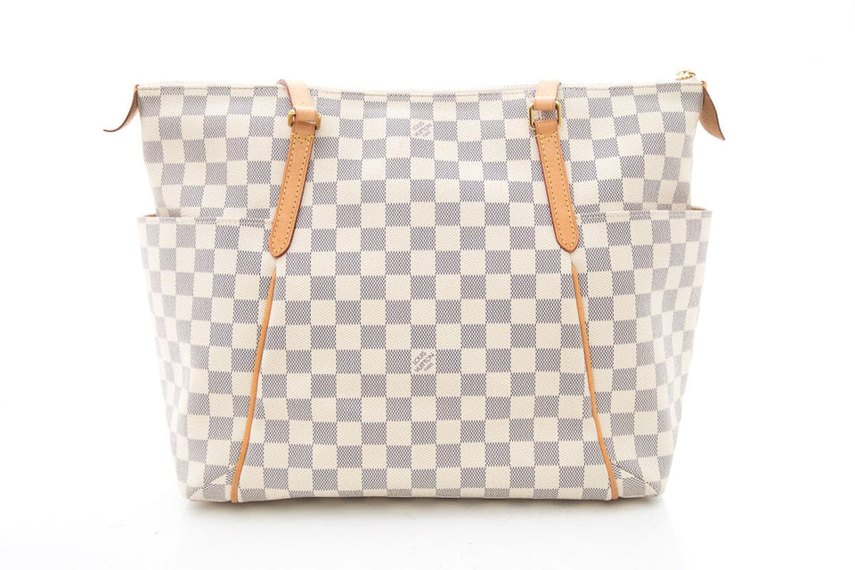 Louis Vuitton White Damier Azur Totally Handbag