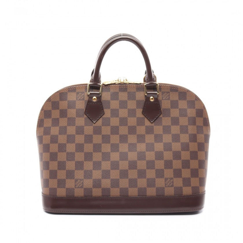 Louis Vuitton Damier Ebene Alma MM Handbag,Brown