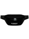 Luxury Burberry Logo Print Nylon Sonny Bum Belt Bag Black