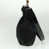 Gucci Bamboo Hand Bag Canvas Black ac1087