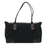 Gucci GG Canvas Web Sherry Line Shoulder Bag Black Red Green ac1354