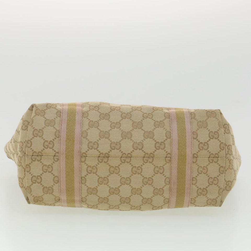 Gucci GG Canvas Tote Bag Beige Gold 137396 ac1626