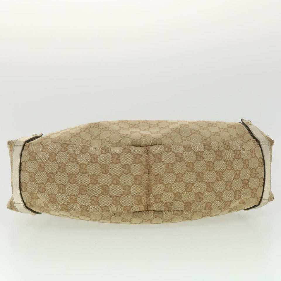 Gucci GG Canvas Shoulder Bag Beige 130736 ac1684