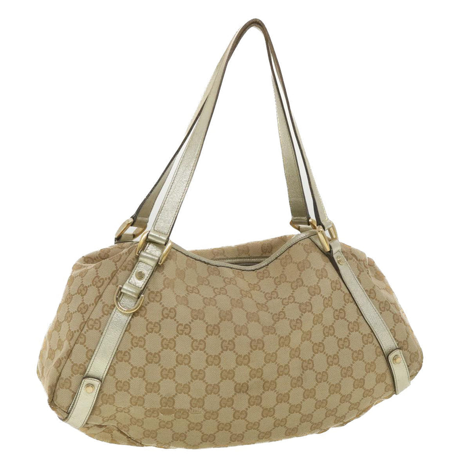 Gucci GG Canvas Shoulder Bag Beige 130736 ac1684