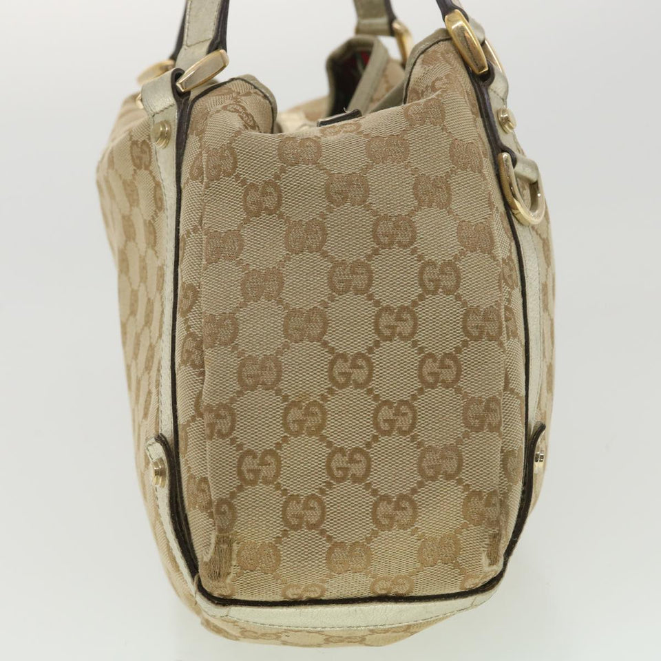 Gucci GG Canvas Shoulder Bag Beige 130736 ac1684