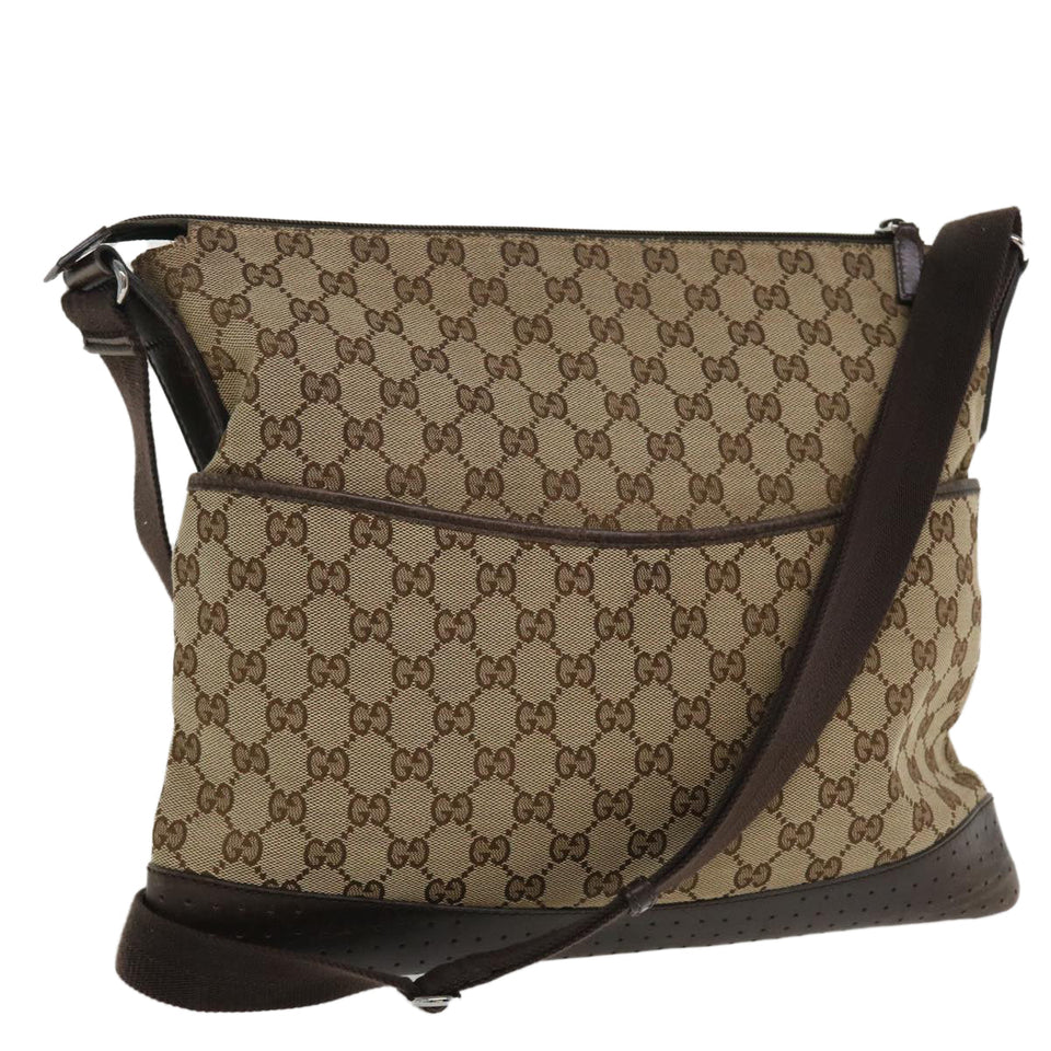 Gucci GG Canvas Shoulder Bag Canvas Beige Brown 145856 ac1754