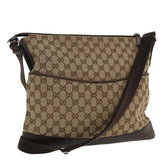 Gucci GG Canvas Shoulder Bag Canvas Beige Brown 145856 ac1754