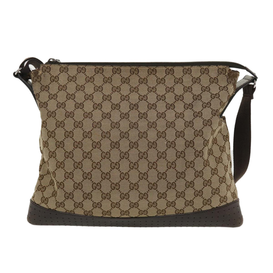 Gucci GG Canvas Shoulder Bag Canvas Beige Brown 145856 ac1754