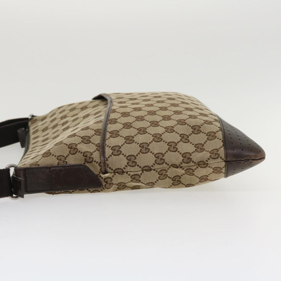 Gucci GG Canvas Shoulder Bag Canvas Beige Brown 145856 ac1754