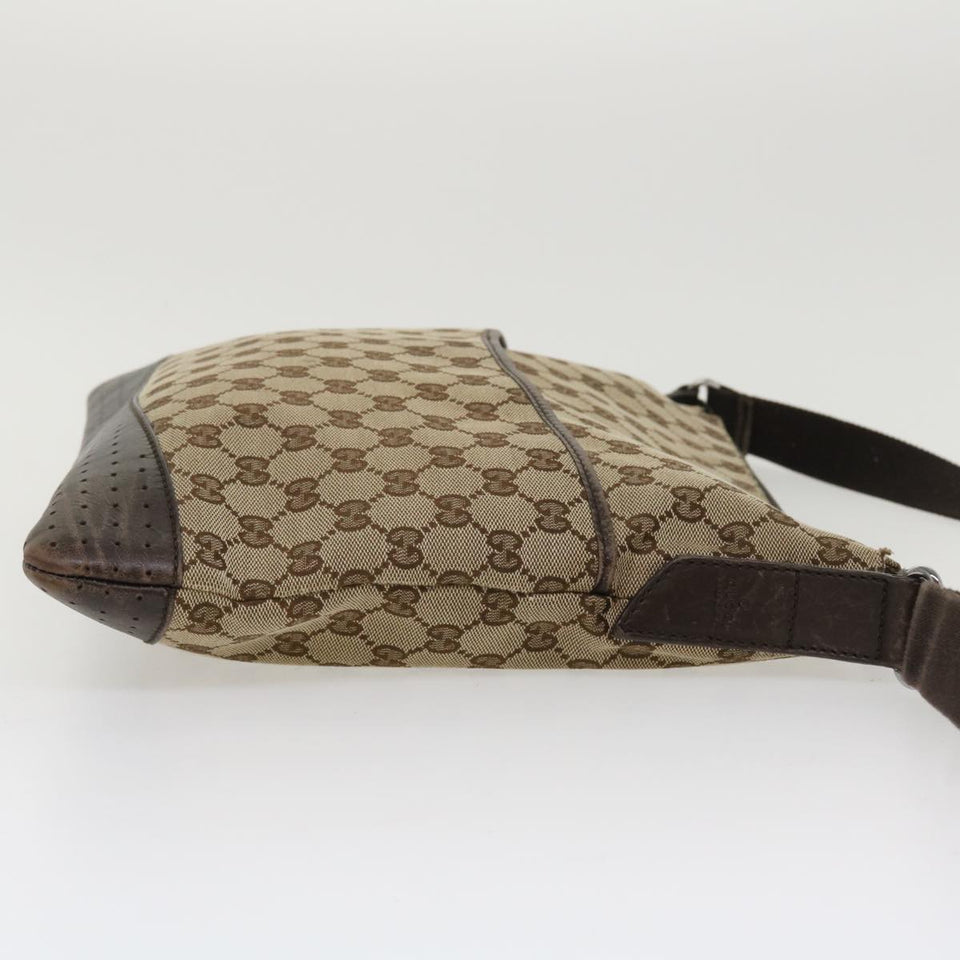 Gucci GG Canvas Shoulder Bag Canvas Beige Brown 145856 ac1754