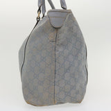Gucci GG Canvas Shoulder Bag Leather Light Blue 197953 ac1765