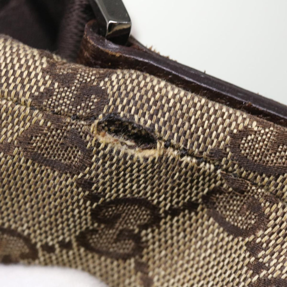 Gucci GG Canvas Shoulder Bag Canvas Beige Brown 114273 ac1767