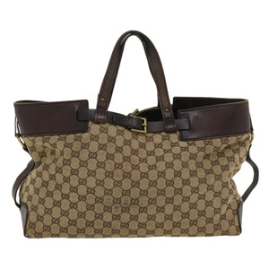 Gucci GG Canvas Hand Bag Beige 106251 ac1823