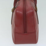 Luxury Burberry Shoulder Bag Leather Red Auth ac2696
