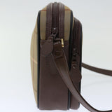 Luxury BurberrySs Nova Check Shoulder Bag Canvas Beige Auth ac2880