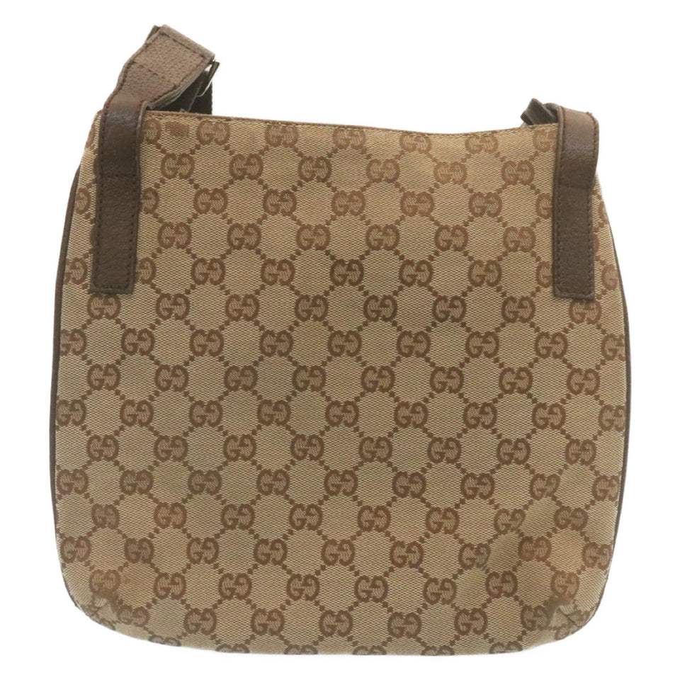 Gucci GG Canvas Shoulder Bag Beige 122793 ac588