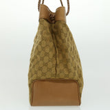 Gucci GG Canvas Tote Bag Brown Gold ac905