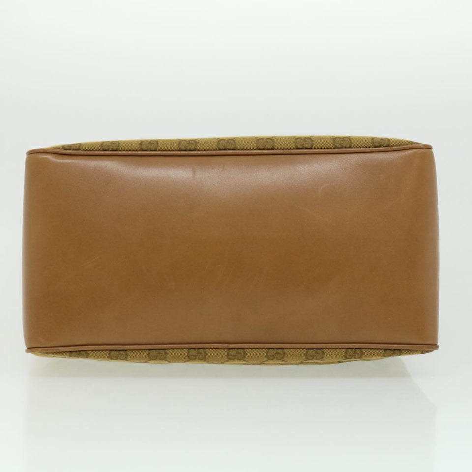 Gucci GG Canvas Tote Bag Brown Gold ac905