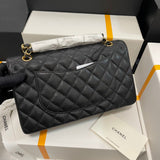 Chanel Classic Medium Flap Bag Black Caviar Gold – Bags Junction
