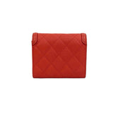 Chanel CC Filigree Caviar Compact Wallet