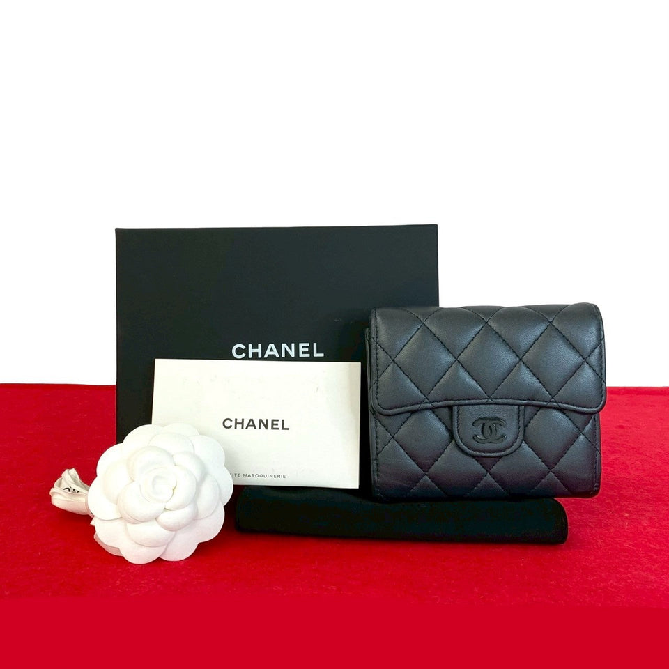 Chanel Matelassé Lambskin Trifold Wallet