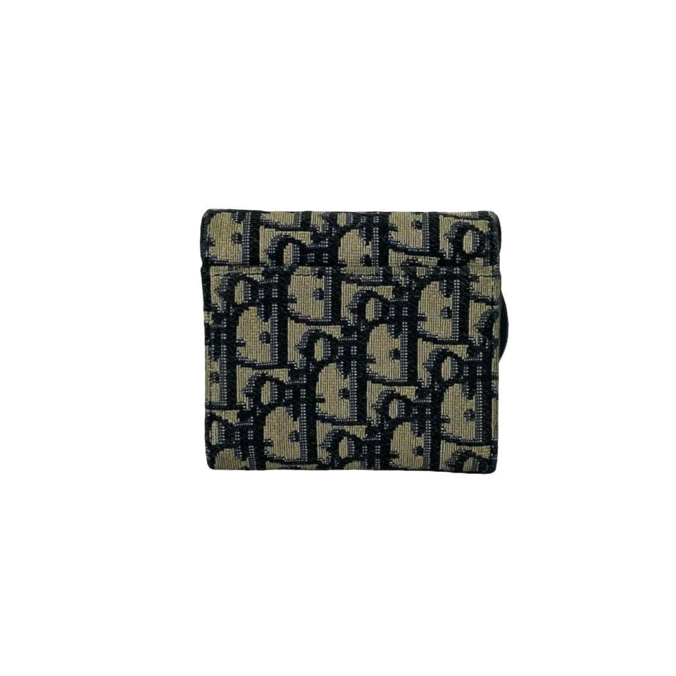 Christian Dior Oblique Canvas Leather Trifold Wallet
