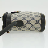 Gucci Sherry Line GG Canvas Waist Bag PVC Leather Beige Navy Red am3111