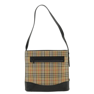Luxury Burberry Nova Check Shoulder Bag Beige Auth am3155