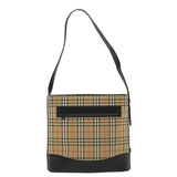 Luxury Burberry Nova Check Shoulder Bag Beige Auth am3155