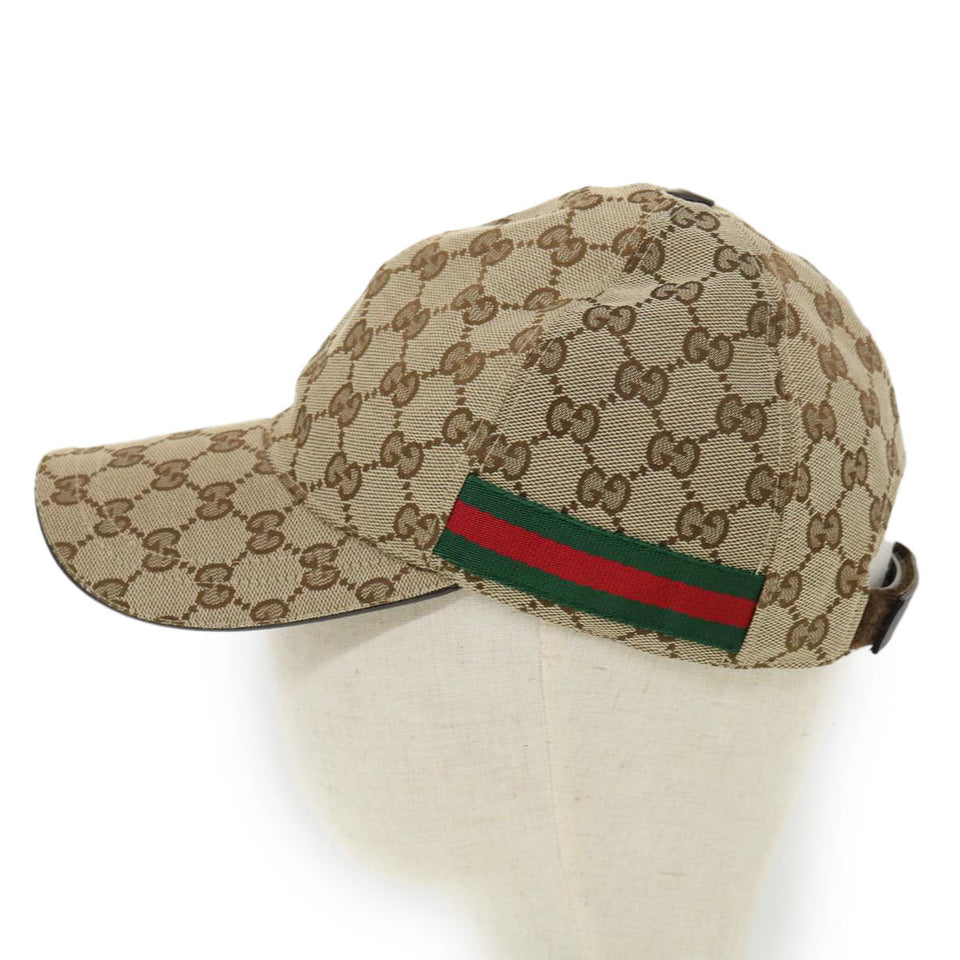 Gucci Web Sherry Line GG Canvas Cap Beige Red Green 200035539517 am3157