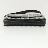 Gucci GG Canvas Shoulder Bag PVC Leather Navy am3194