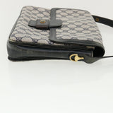 Gucci GG Canvas Shoulder Bag PVC Leather Navy am3194