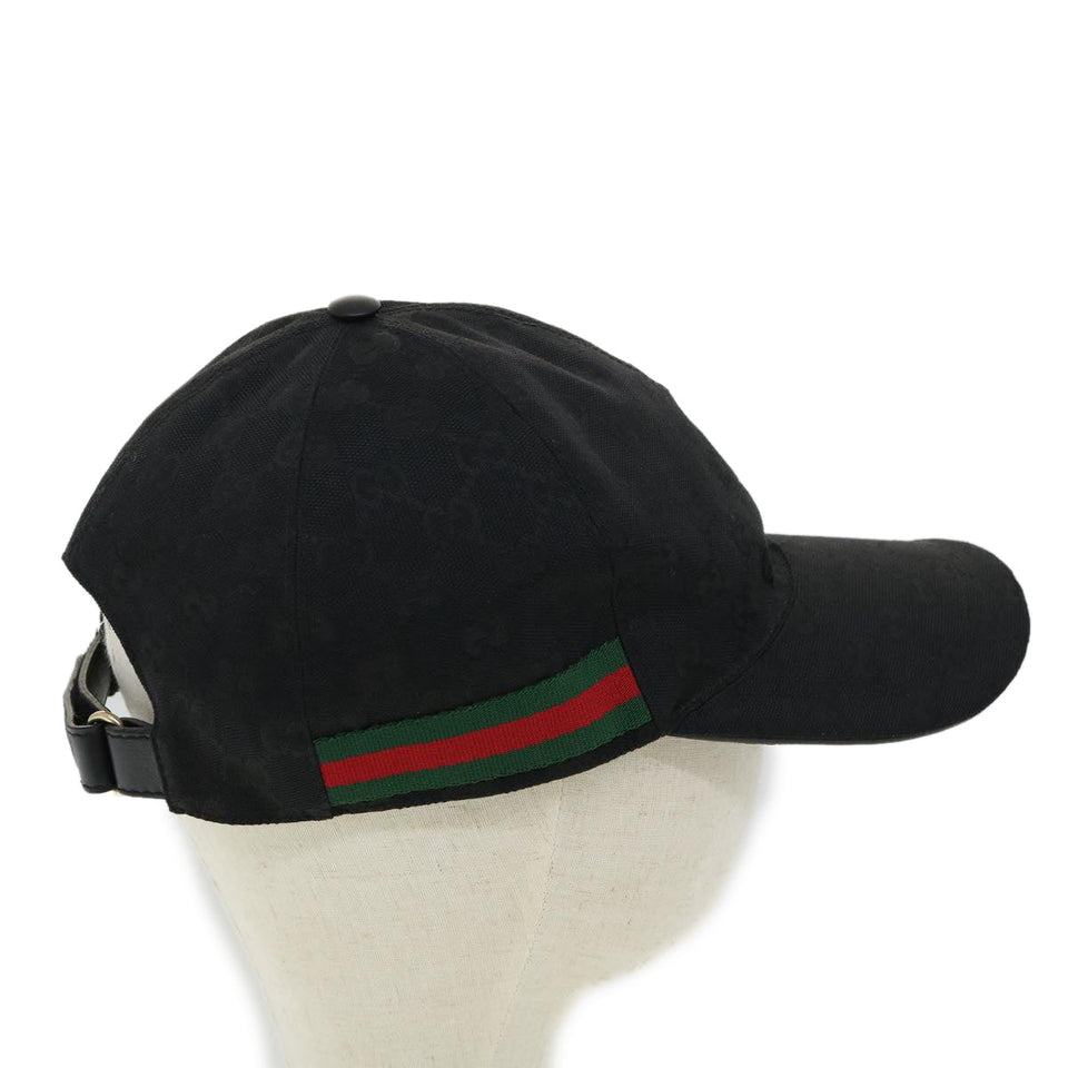 Gucci Web Sherry Line GG Canvas Cap Black Green Red am3211