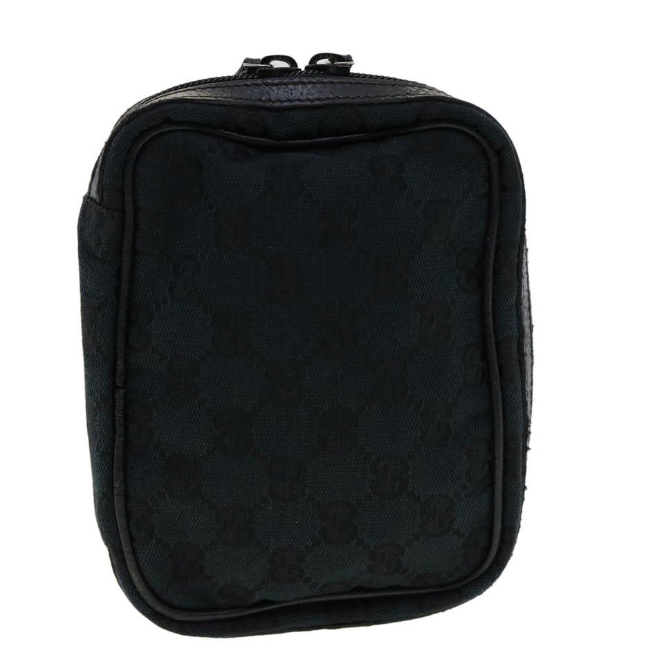 Gucci GG Canvas Pouch 2Set Black Beige am3271