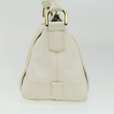 Luxury Burberry Shoulder Bag Leather White Auth am3357