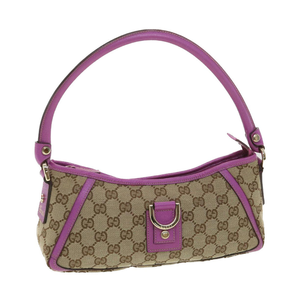 Gucci GG Canvas Abbey Hand Bag Beige Pink 130939 am3519