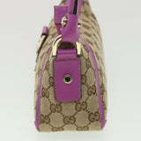Gucci GG Canvas Abbey Hand Bag Beige Pink 130939 am3519