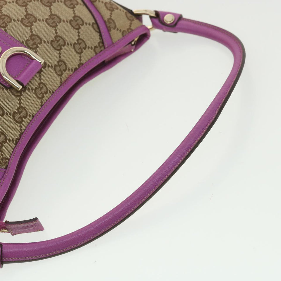 Gucci GG Canvas Abbey Hand Bag Beige Pink 130939 am3519