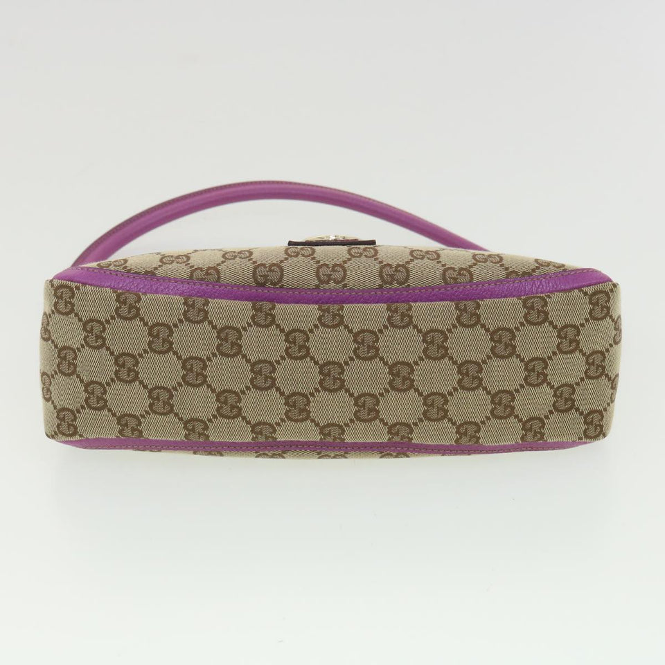 Gucci GG Canvas Abbey Hand Bag Beige Pink 130939 am3519
