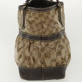 Gucci GG Canvas Tote Bag Coated Canvas Beige Dark Brown am3623