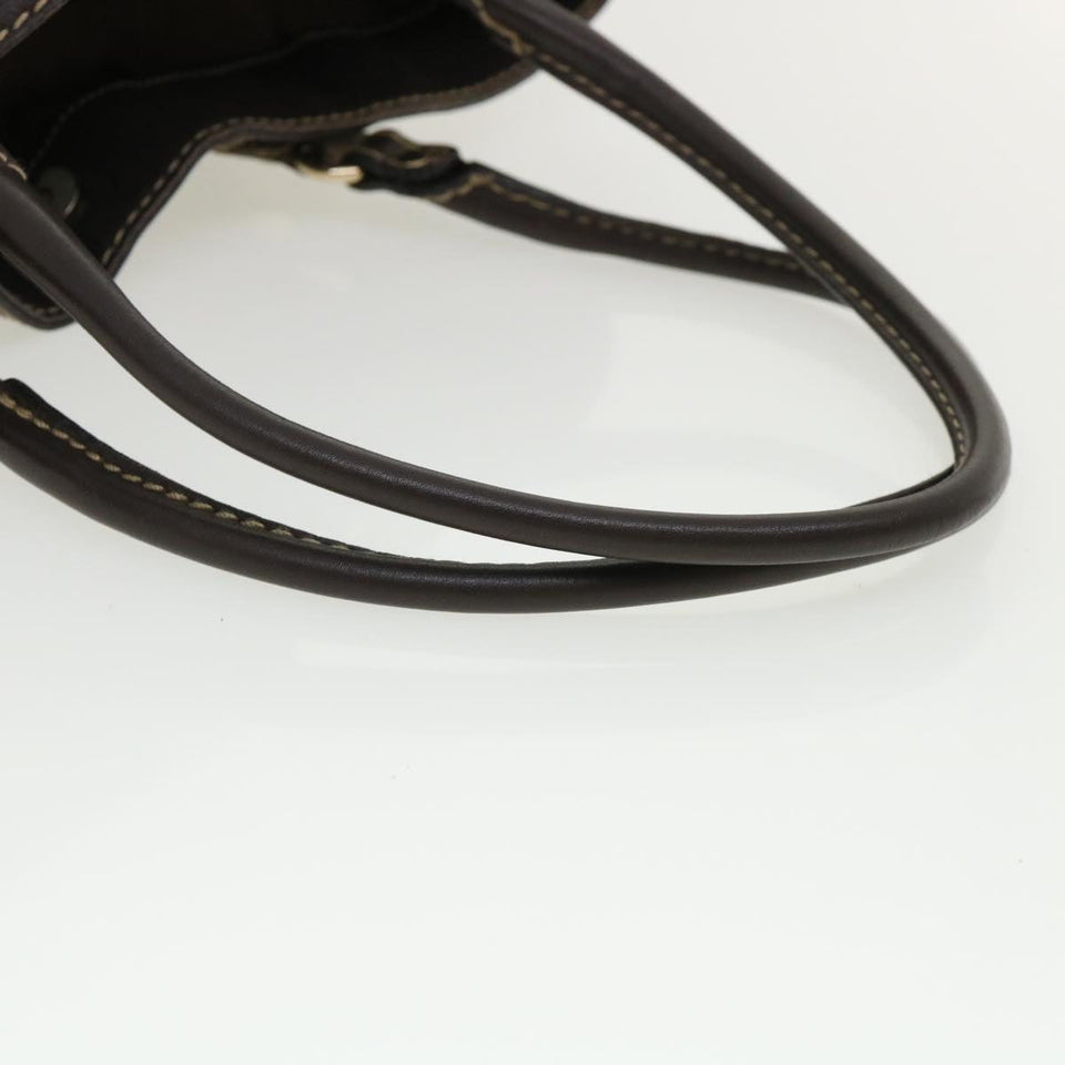 Gucci GG Canvas Tote Bag Coated Canvas Beige Dark Brown am3623