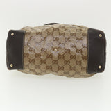 Gucci GG Canvas Tote Bag Coated Canvas Beige Dark Brown am3623