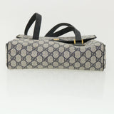 Gucci GG Canvas Hand Bag PVC Leather Navy am3682