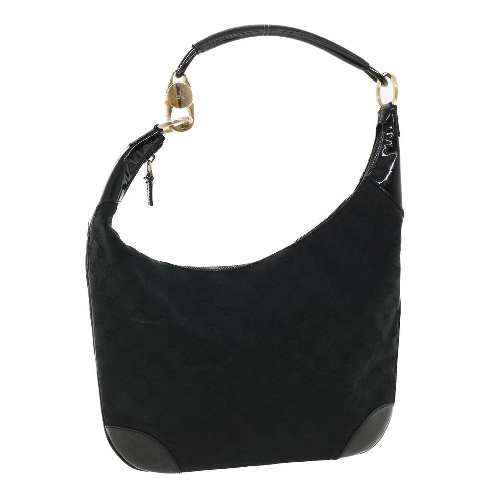 Gucci GG Canvas Shoulder Bag Canvas Black am3702