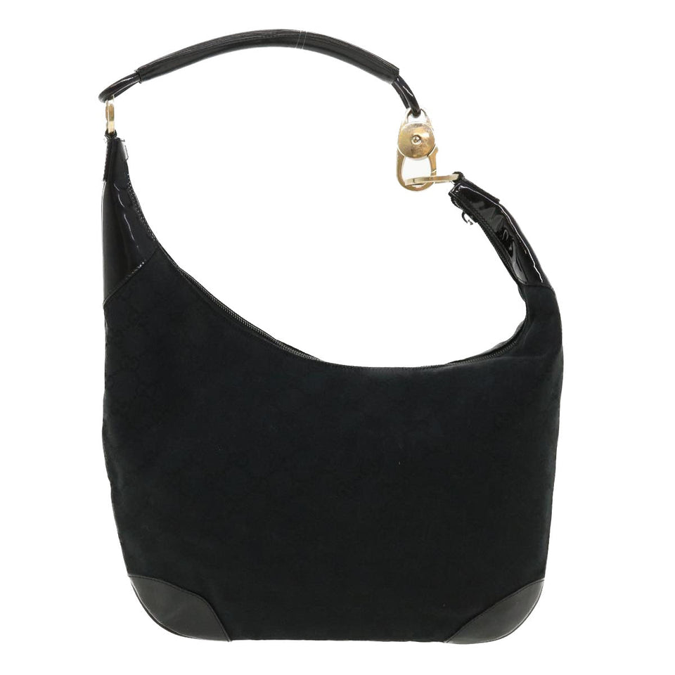 Gucci GG Canvas Shoulder Bag Canvas Black am3702