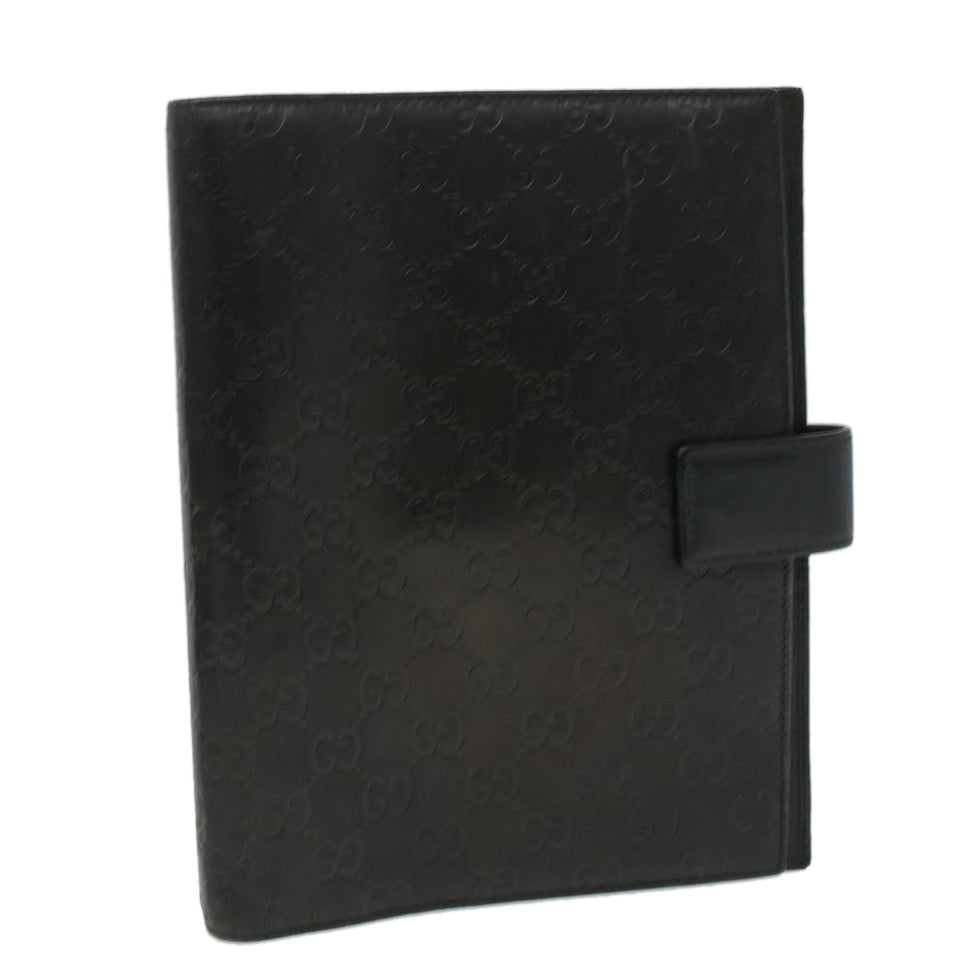Gucci Guccissima Agenda GM Day Planner Cover Black 115240 am3801