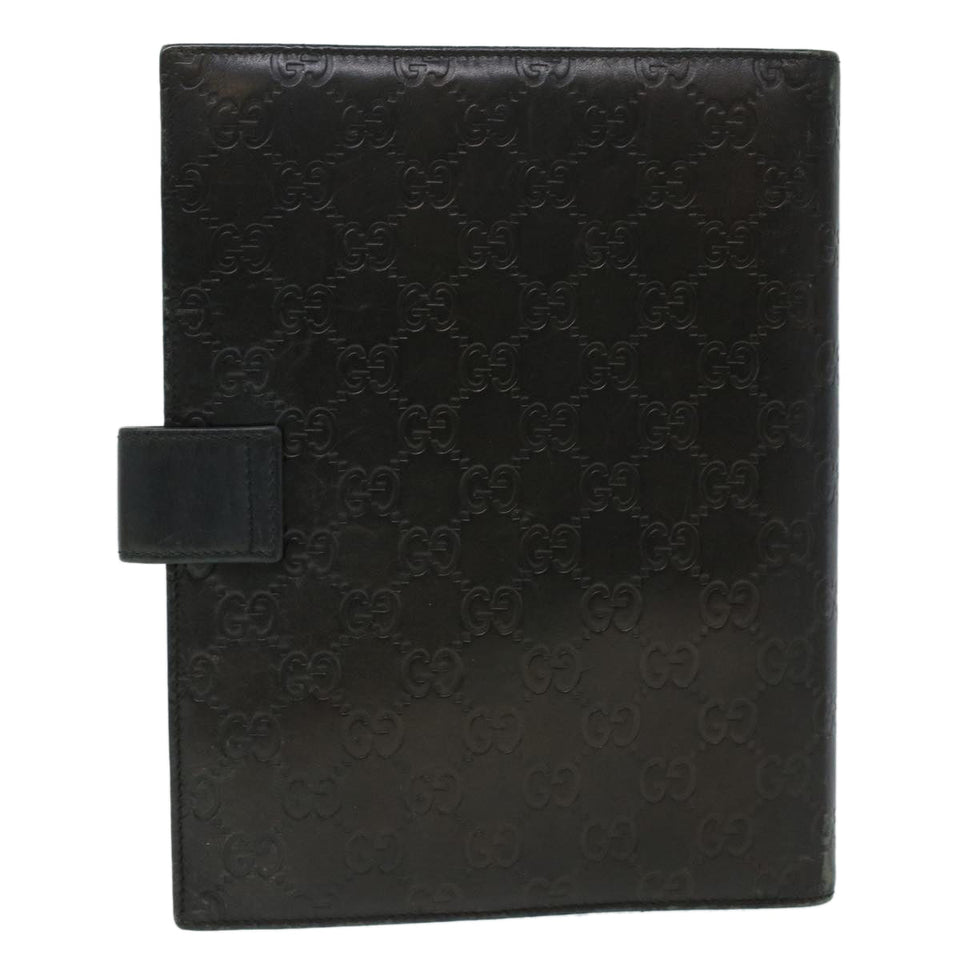 Gucci Guccissima Agenda GM Day Planner Cover Black 115240 am3801