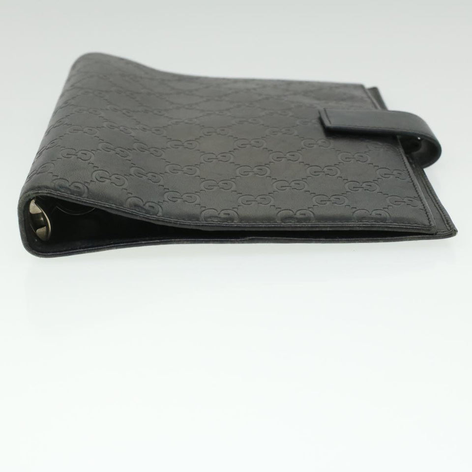 Gucci Guccissima Agenda GM Day Planner Cover Black 115240 am3801